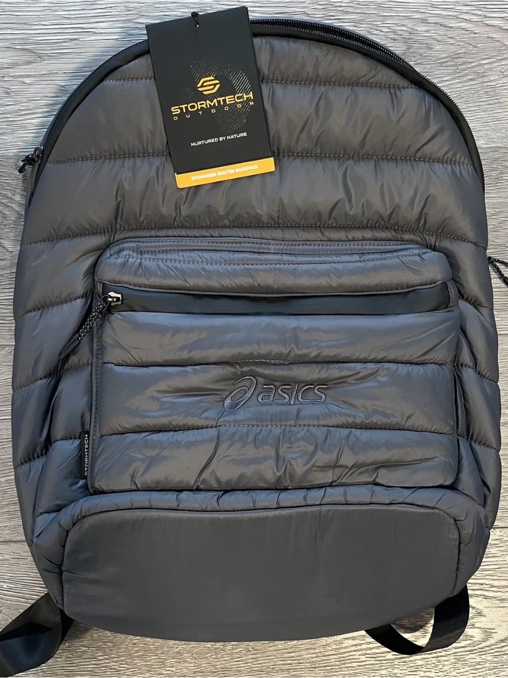 STORMTECH Outdoor Stavanger Quilted Backpack with ASICS logo. New with tags!!!